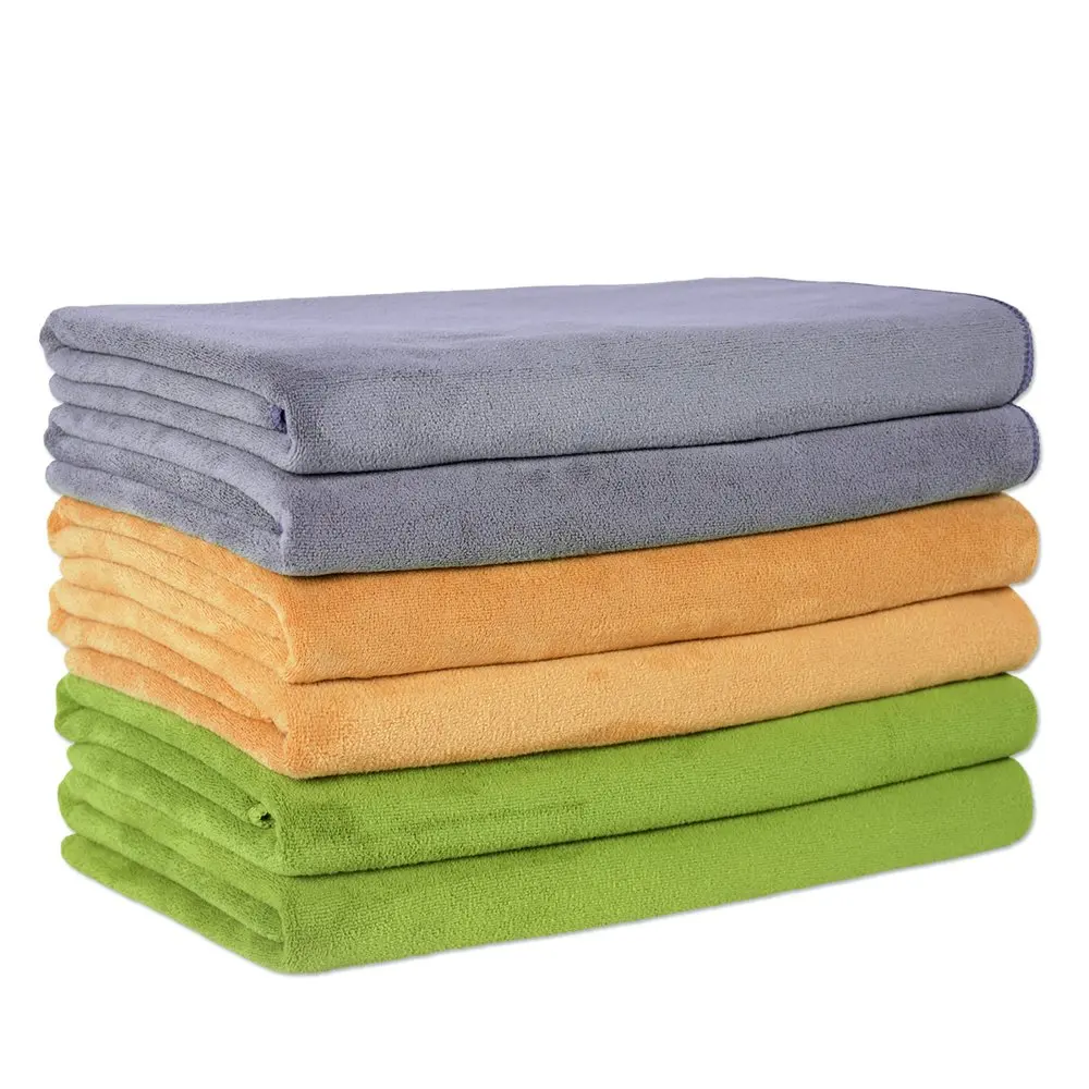 

Microfiber Bath Towel Set(6 Pack,27" x 55") Absorbent,Fast Drying Towels for Bath, Multicolor