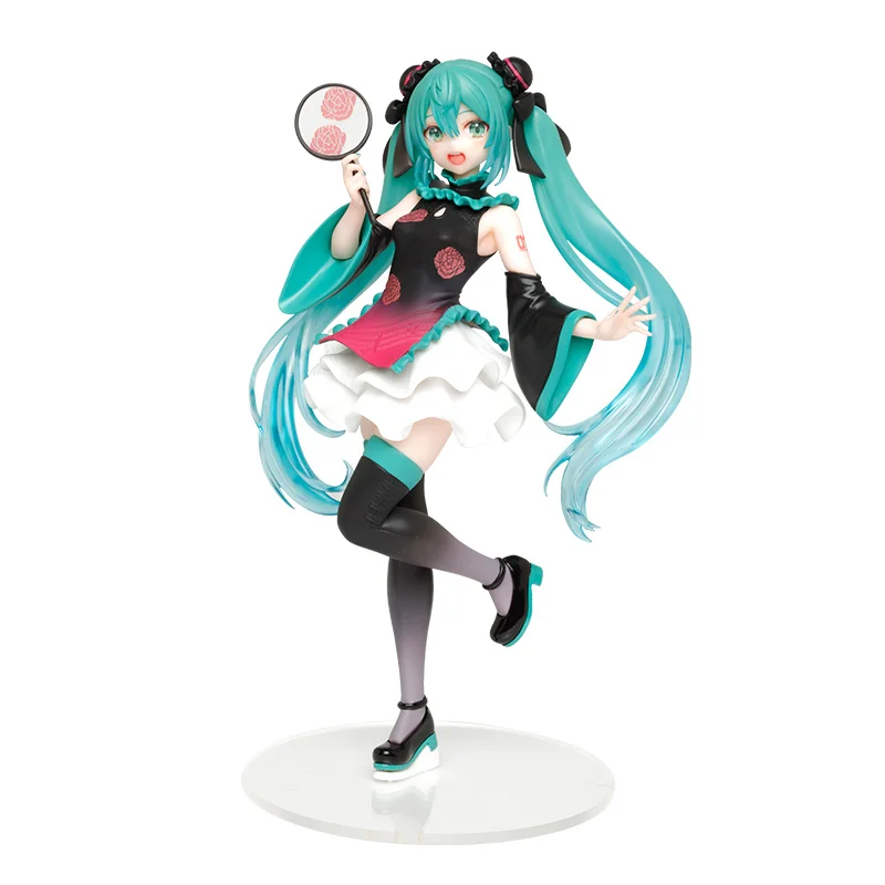 bandai-taito-costumes-hatsune-miku-series-peripheral-toys-miku-cheongsam-black-hand-around-gifts-action-figures