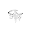 Boucles d'oreilles étoile Sring pour femmes, couleur argent, manchettes à Clip, sans Piercing, Kpop, bijoux à la mode, cadeaux, 1 pièce