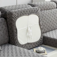 1pc Geometric Jacquard Stretchy Sofa Seat Cover, ModernPlain Color Sofa Cushion Cover For Living Room - Image 5