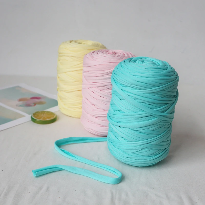 Thick Cotton T shirt Yarn for Crochet, DIY Blanket, Carpet, Handbag, Purse, Cushion, Hand Waved Threads, 400g 4