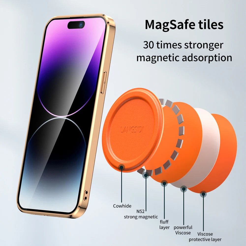 Magnetic Leather for Magsafe Case for iPhone 15 12 13 14 Pro Max 15Pro 14Pro Ring Luxury Lens Protection Holder Phone Back Cover