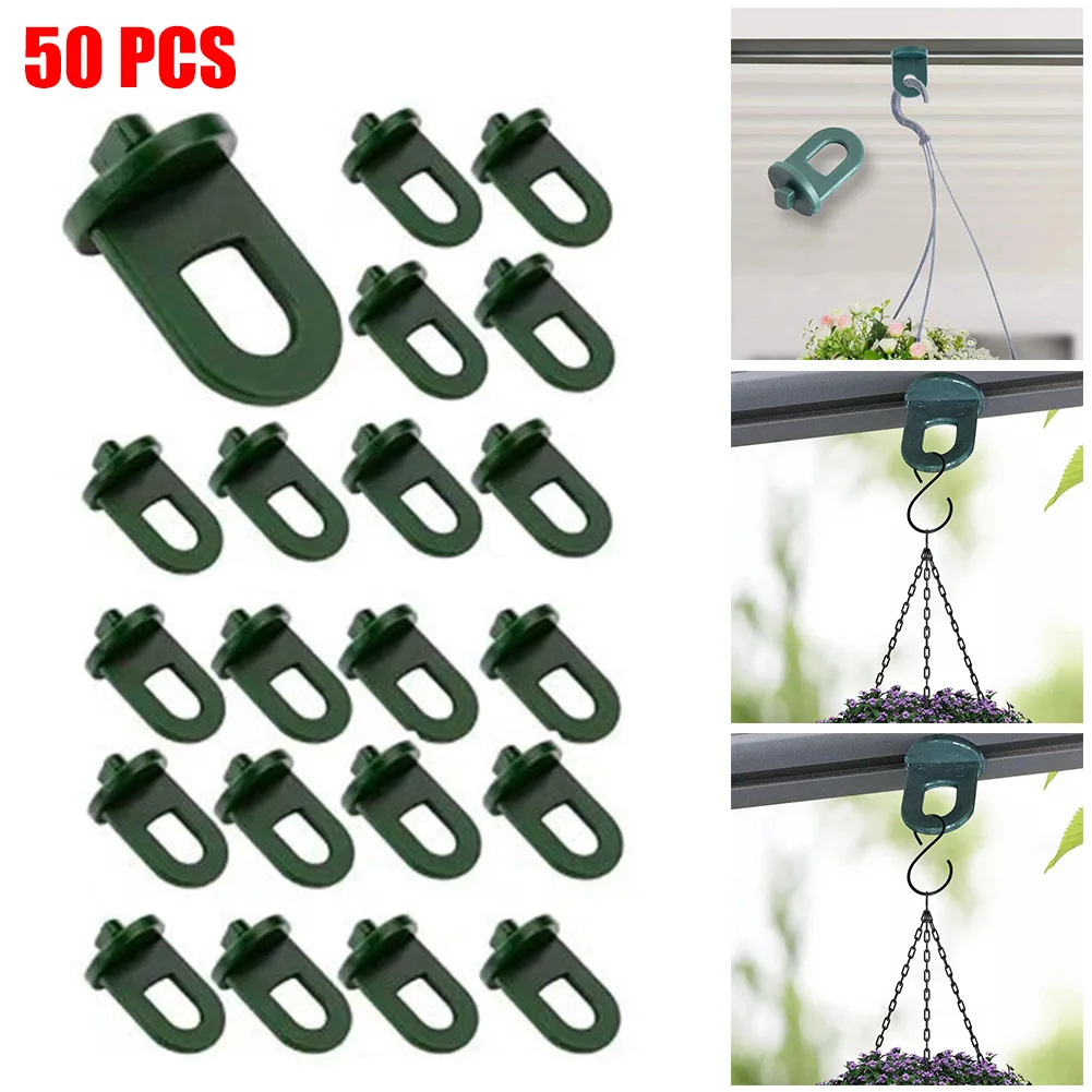 

50PCS Greenhouse Clips Fastener Tied Buckle Hanging Hook For Plant Vegetable Grafting Hanging Support Plant Pot Hanger Clip