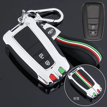 Custodia per chiave auto per Toyota Prius Camry Corolla C-HR CHR RAV4 Prado Izoa Levin Avalon 2018 2019 2020 copertura guscio di zinco - Custodia chiave auto per Toyota Prius Camry Corolla C HR CHR RAV4 Prado Izoa Levin