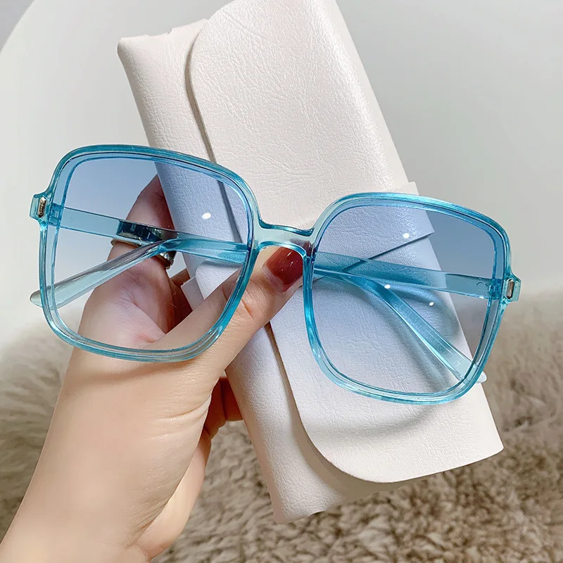 Light Blue Vintage Oversized Square Sunglasses ?? Owen Oversized Square Sunglasses - Blue | ASRTD main image 2