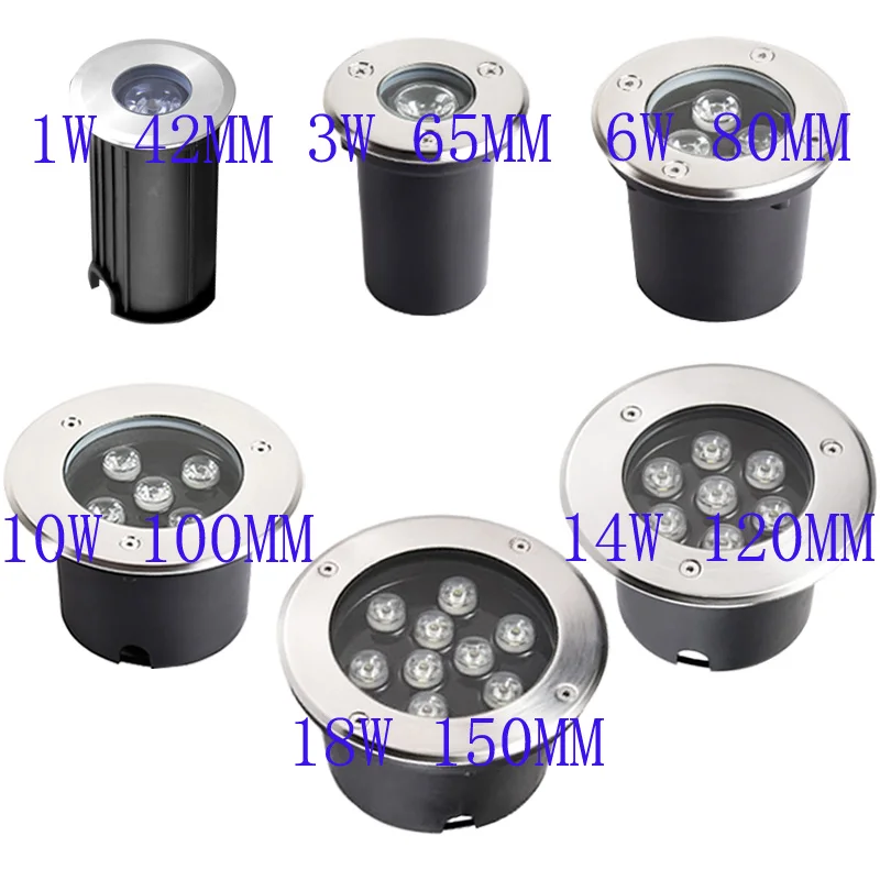 IP68 DC12V AC220V 110V 3W 5W 10W Waterproof LED Underground Light Outdoor Ground Garden Path Floor Buried Yard Spot Landscape garden decoration lamps