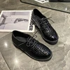 Leather British Leather Shoes Women's Soft Leather Deep Mouth Single Heel Spring and Winter Lacing Shoes  Zapatos De Mujer 5