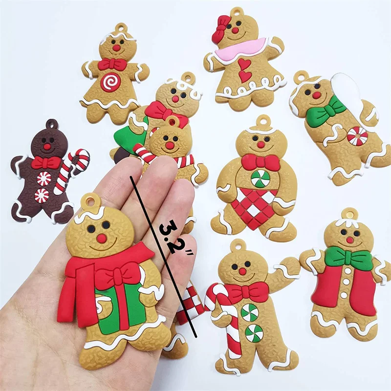 Gingerbread Man Ornaments For Christmas Tree Decorations Tall Gingerman Hanging Charms Christmas Tree Ornament Holiday Decor christmas decorations