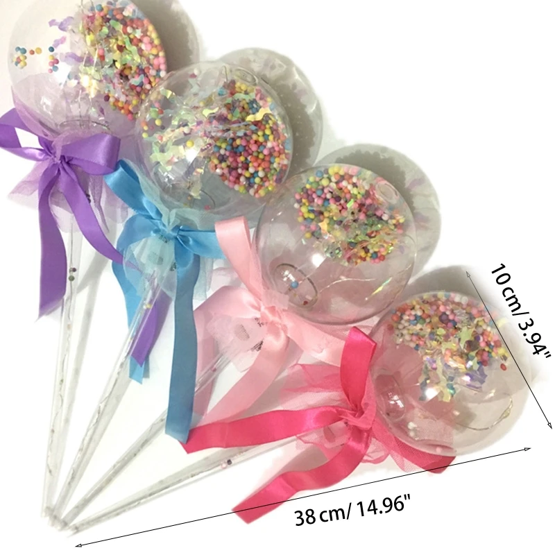 Handheld Magical Stick Princess LED Lantern Wand Stage Props Outdoor Summer Play Light Up Toy Glow at Dark Girls Favor