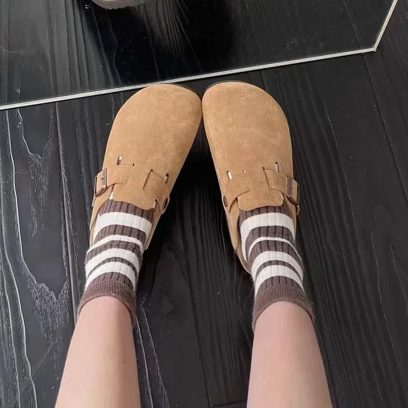 2024 Women\'s Slippers Summer Mules Platforms Sandals Casual Home Beach Luxury Flats Comfortable Elegant Shoes Big Size 42 43