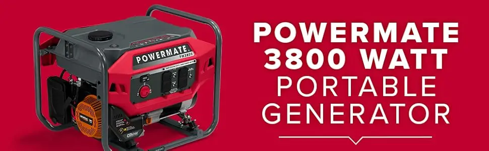 Description Picture 2 of itemPM3800 3,800-Watt Gas-Powered Portable Open Frame Generator - Ultra-Quiet Performance - Ideal for Home, Camping, RV an