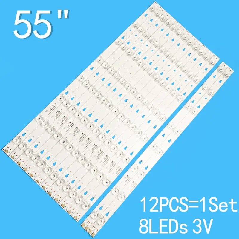 14pcs LED Strips for HAIER 55 TV LED55D8A-ZC14DFG-01 LED55D8B 30355008220 LE55U6500U LED55D8A LS55AL88A72/71 U55X31 D5551A for 55 lcd tv led55d08b zc14cg 02 led55d07a zc14cg 02 mhdv5533 u4 ls55al88a72 ls55al88a71 u55x31j lu55u31 d5551a 55u1