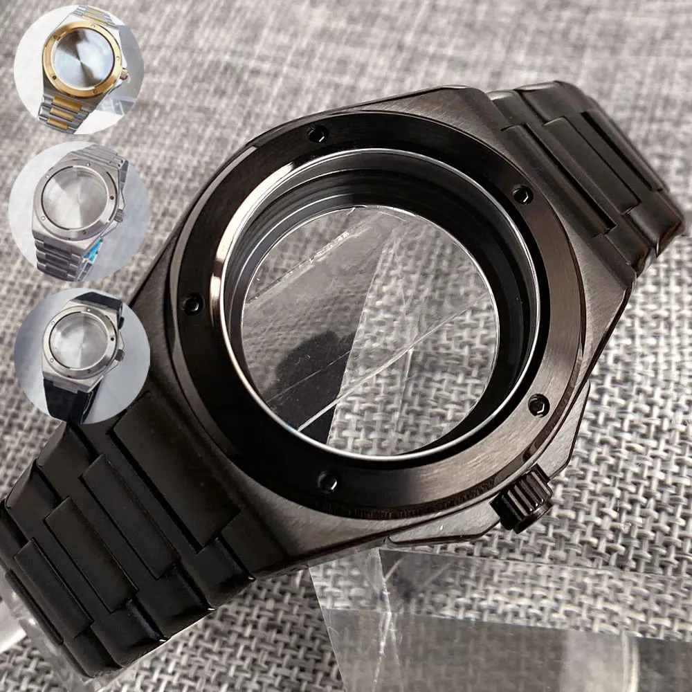 Black PVD 40mm Ingenieur Automatic Watch Case with Sapphire Crystal, 200m Waterproof