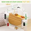 Couch Cup Holder, Couch Drink Holder, Natural Bamboo Sofa Cup Holder Armrest Tray, Portable Couch Arm Tray Table Durable 5