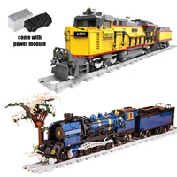 City Technical Remote Control Diesel locomotive AC6000CW Building Block Model Orient Express Train Bricks Toy Kid Christmas Gift 1