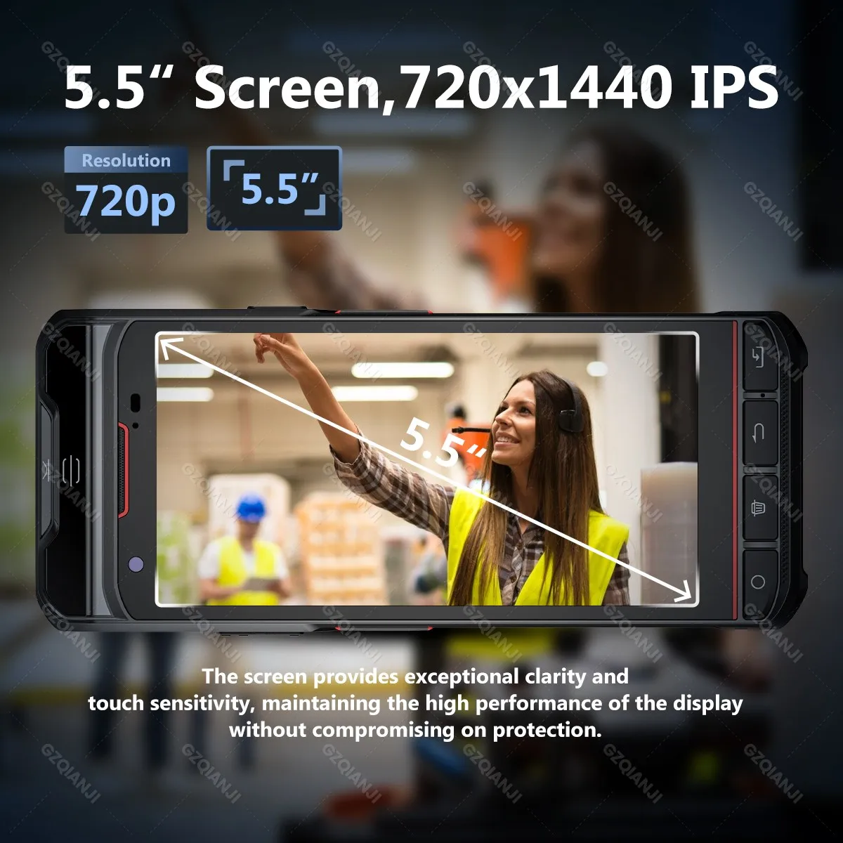 Warehouse PDA Android 13 OS 4G RAM 64G ROM with Pistol Grip 1D&2D Barcode Scanner Handheld Data Collector Terminal UHF Optional