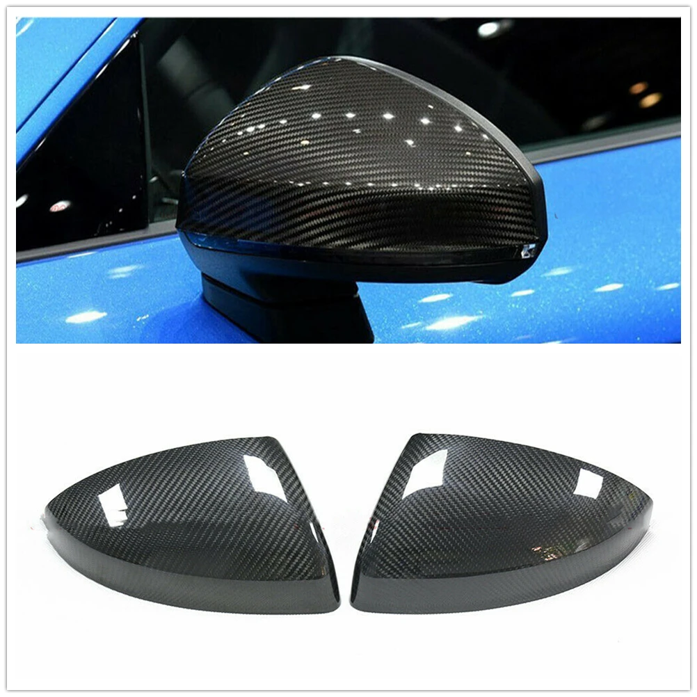 

Carbon Fiber Car Mirror Cover Add On Exterior Rear View Cap Rearview Reverse Shell Case For Audi R8 TTS TTRS MK3 2016-2021