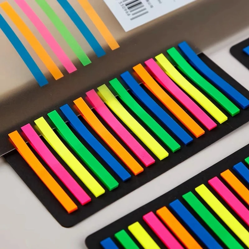 

160/300Pcs ColorFul Stickers Transparent Fluorescent Index Tabs Flags Sticky Note Stationery Children School Office Supplies