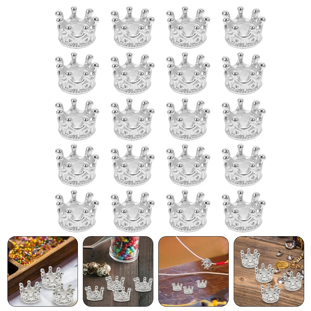 

60 Pcs Crown Shape Pendant Jewelry Making Pendants Alloy DIY Charms Pendants