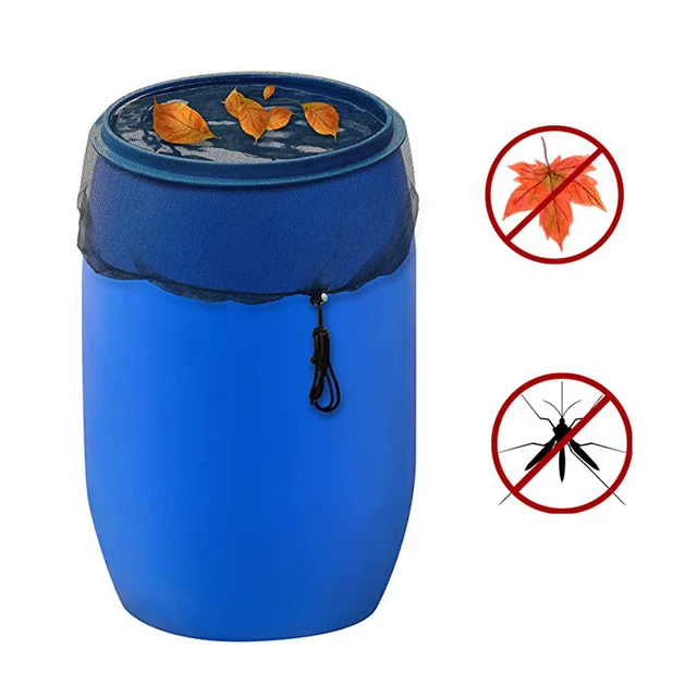 60/80/97 Cm Hálófedél Esőhordókhoz Vízgyűjtő Vödör Tartály Háló Levelek Legyek Megakadályozzák A Vízvédő Fedelét - Image 2