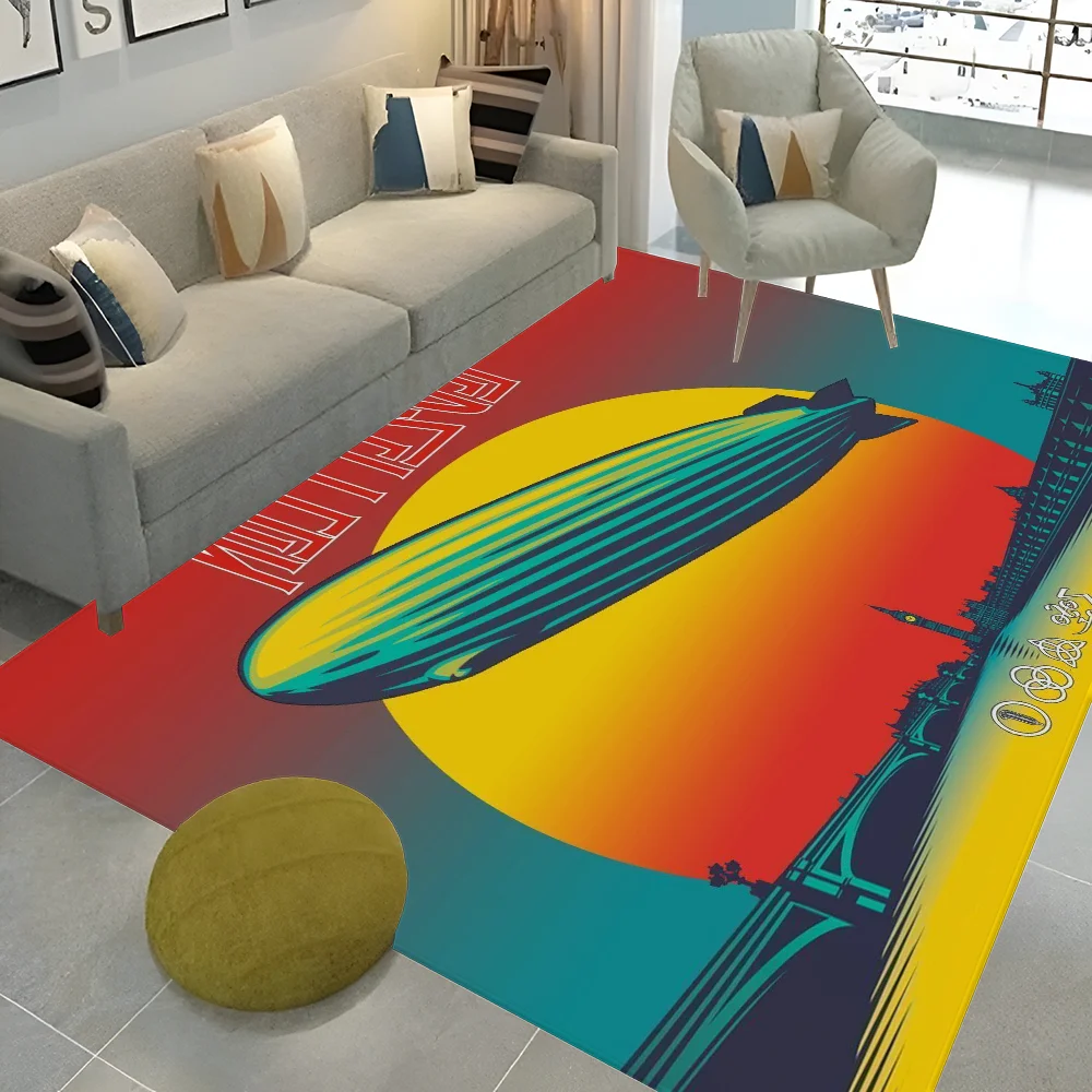 Led-Zeppelin Hallway Carpet Washable Non-Slip Living Room Sofa Chairs Area Mat Kitchen Doormat Area Rug 3