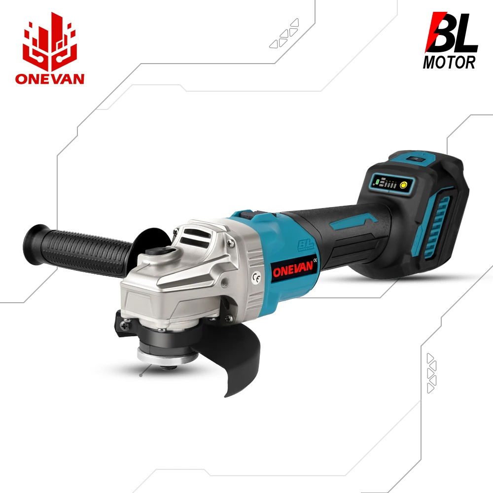 Onevan 125 Millimetri Brushless Cordless Elettrico Angle Grinder 6 Velocità Fai Da Te Lucidatrice Macchina Di Taglio Strumento Di Potere Per Makita 18
