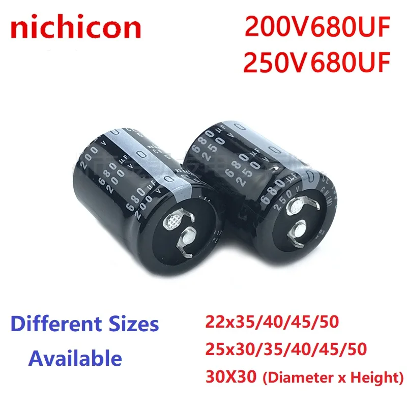 5) Nichicon Snap In Aluminum Capacitors 1000uF 200 WV PK Series - Foto 9