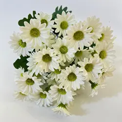 Sunflower & Daisy Artificial Flower Bouquet for Wedding and Home Decor (White)