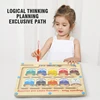 Baby Wood Color Number Cognition Board Walking Bead Magnetic Pen Maze Sorting Puzzle Early Education Toys for Children Gifts 1