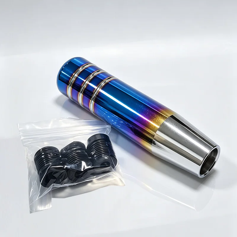 Burnt Blue Gradient Aluminum Car Gear Shift Knob Manual Transmission Shifter Lever Knob Universal Car Interior Modification Acce