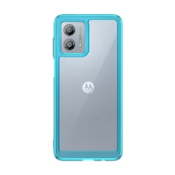 Shockproof Phone Bumper Case - Durable Protective Cover for Moto G54 (LakeBlue)