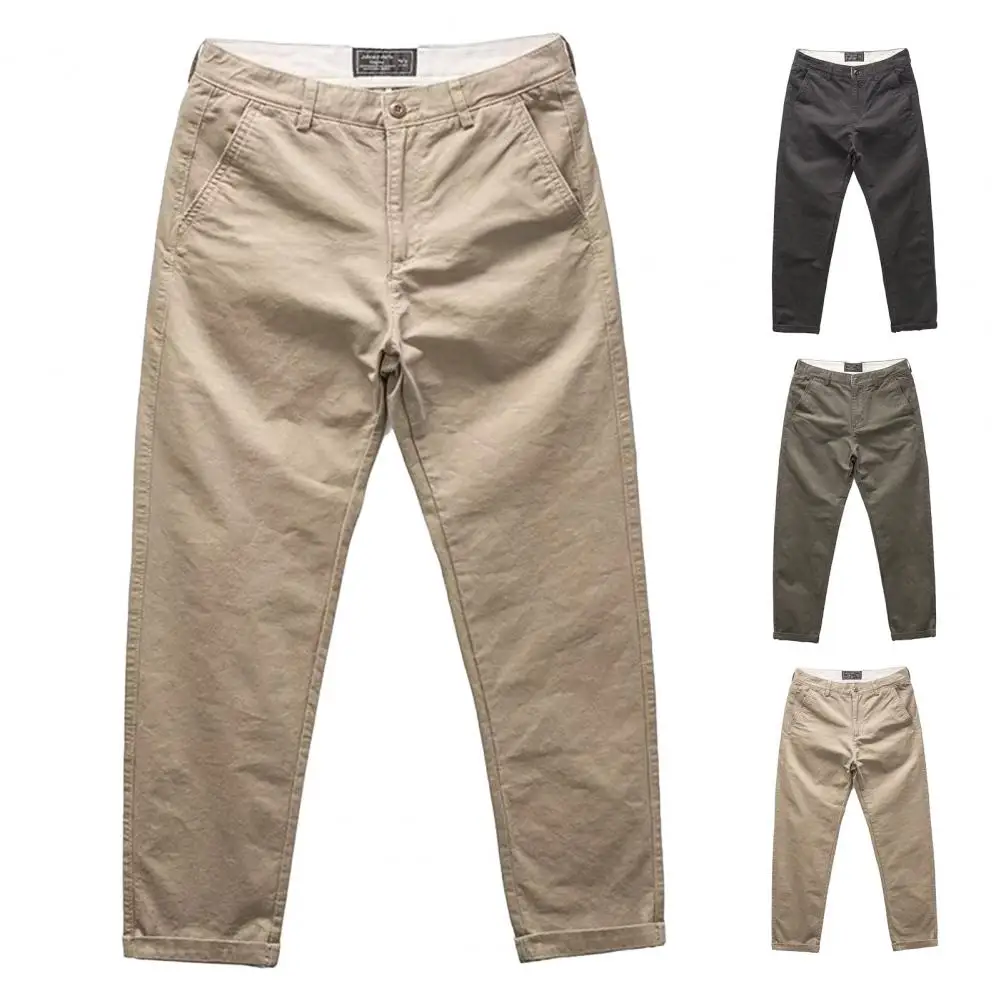 

Men Outdoor Pants Retro-inspired Men's Cargo Trousers with Multiple Pockets Loose Fit Breathable Fabric for Wear Outdoor