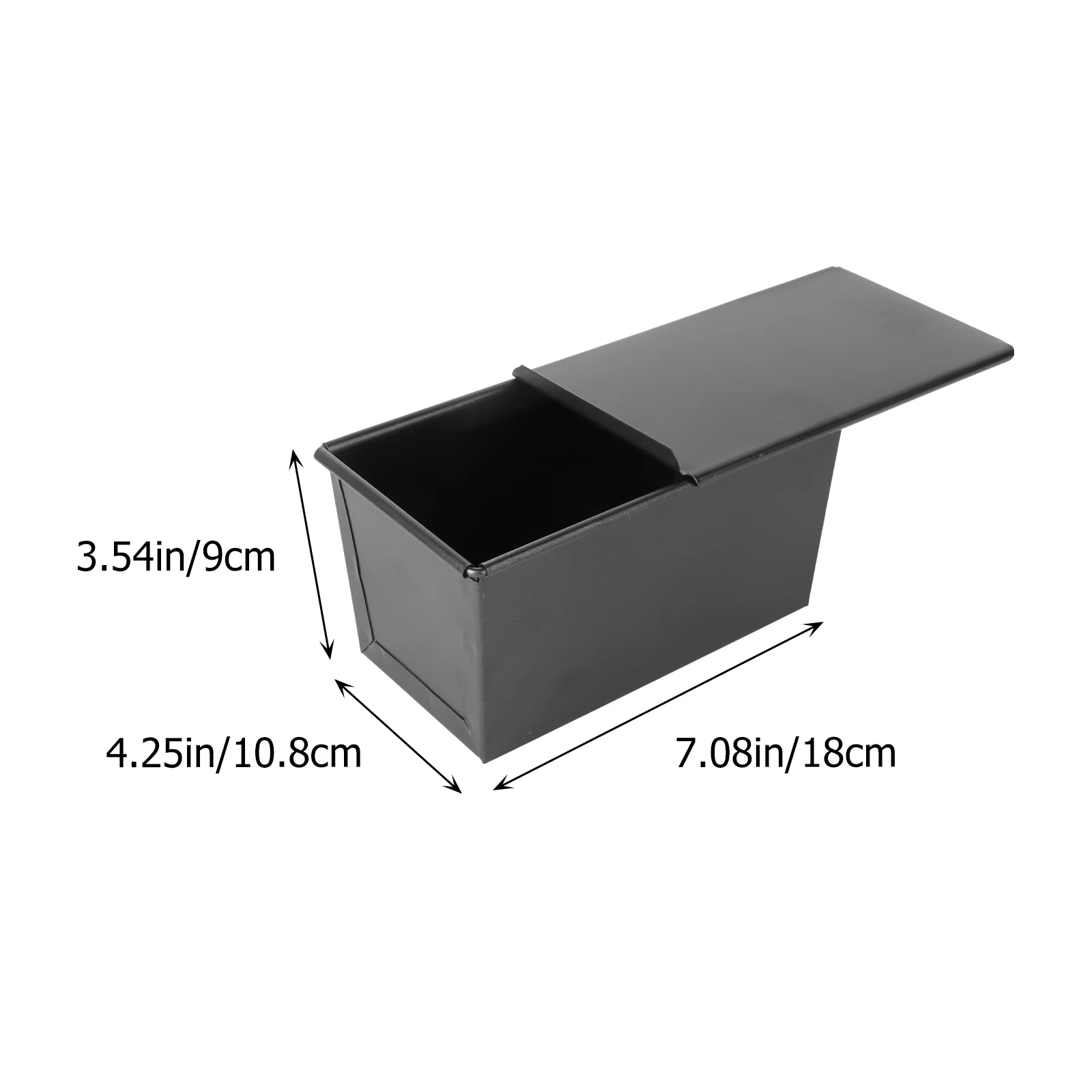 Bread Mold Pullman Bread Mold Loaf Pan With Lid Toast Bakeware Baking Dish Black Tin Kitchen Tool