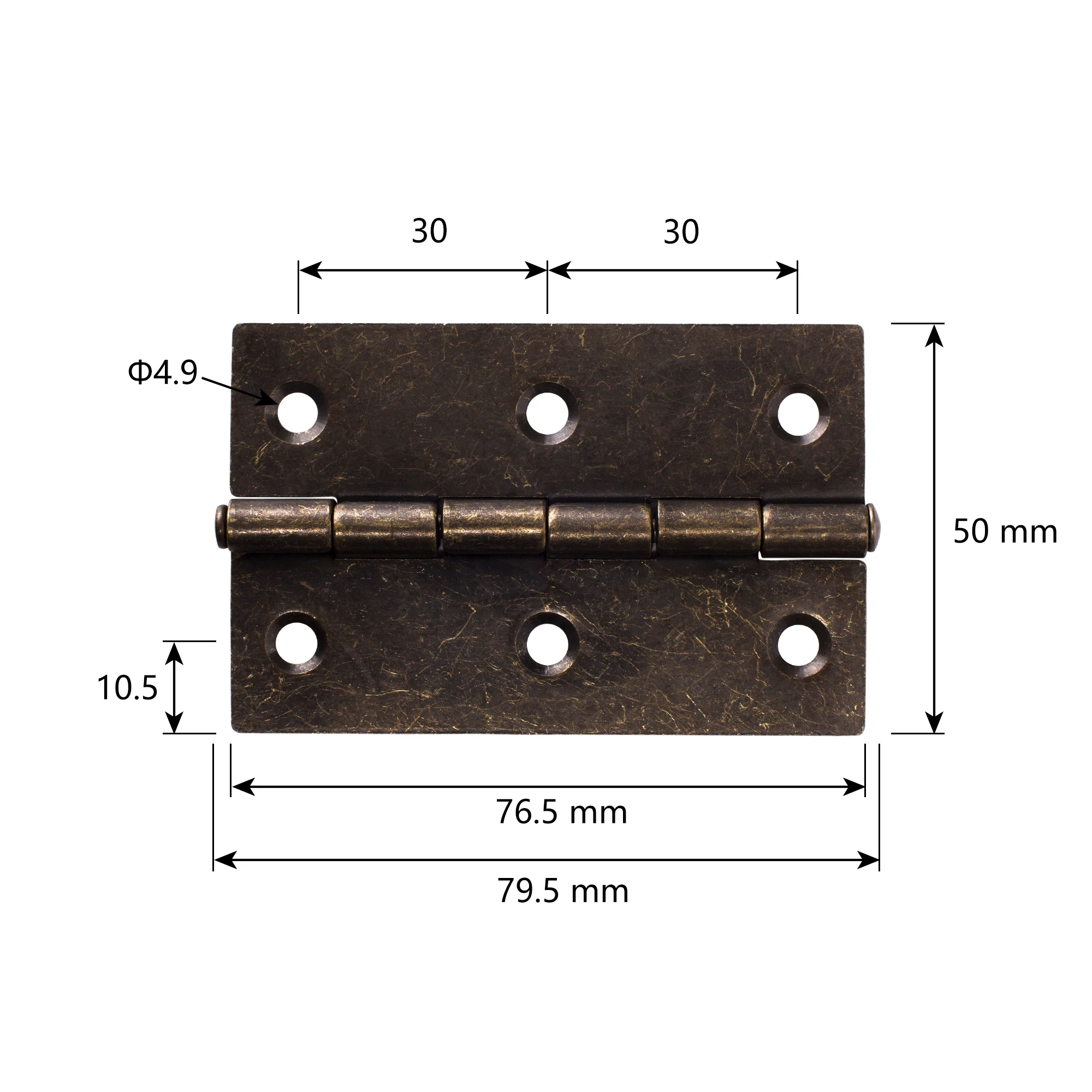 Antique bronze color iron Hinge 3" Classical Cabinet Door open 300 degree furniture Hinge with screws