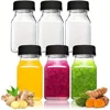 6pcs Bottles - GenerousCapacity, Leak Proof, Freezer Safe, with Secure Black Caps - Perfect for Liquids, , and Frozen Treats