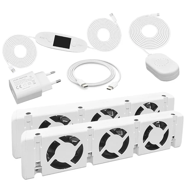 1 Set Radiator Fan Smart Radiator Booster Extension Set Ventilator Fan Promote Hot Air Circulation Warm Home Automatic On Off 6