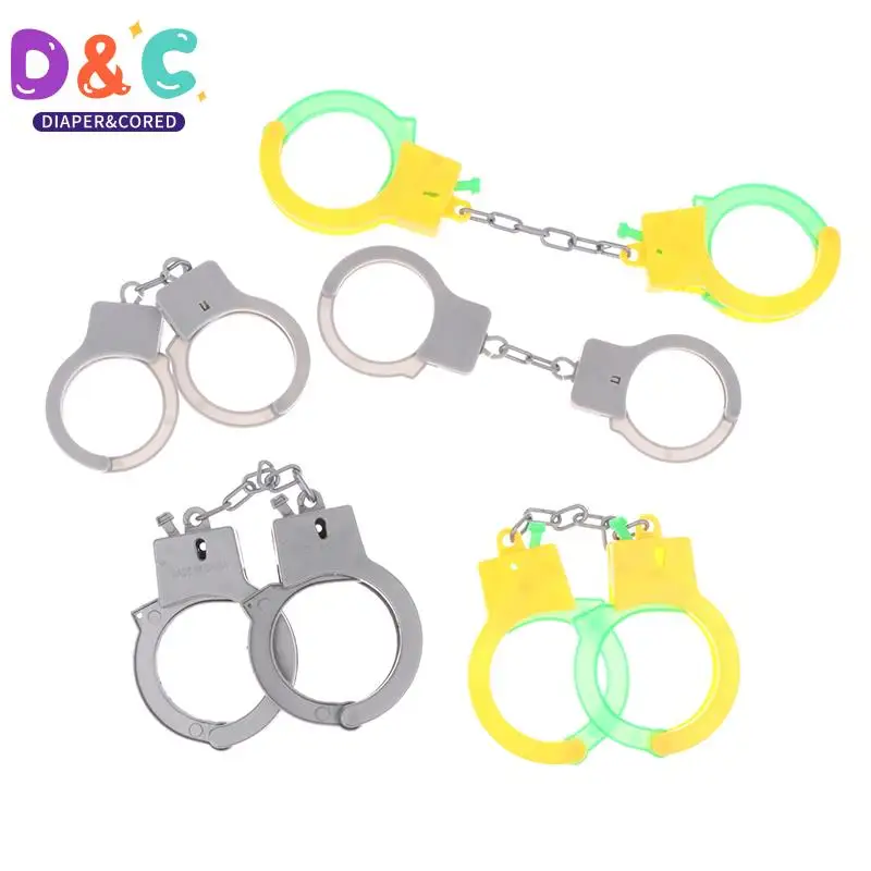 12PcsHandcuffsToyKidsRolePlayFootcuffsPropsPartyDramaCosplayPoliceCopOfficer