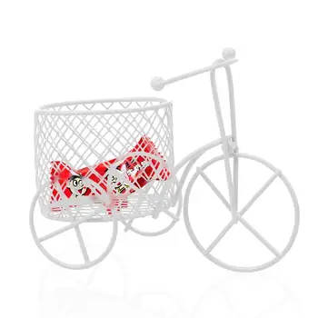 craftsmanship Iron Art Place Flowers Small Container Bare Car Desktop Ornaments Jewelry Stand Candy Rack Tricycle Model 1
