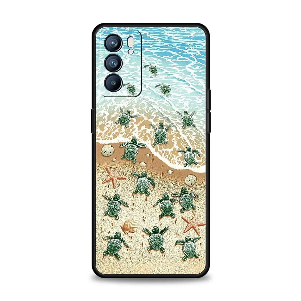 Cartoon Sea Turtle Ocean Blue Phone Case