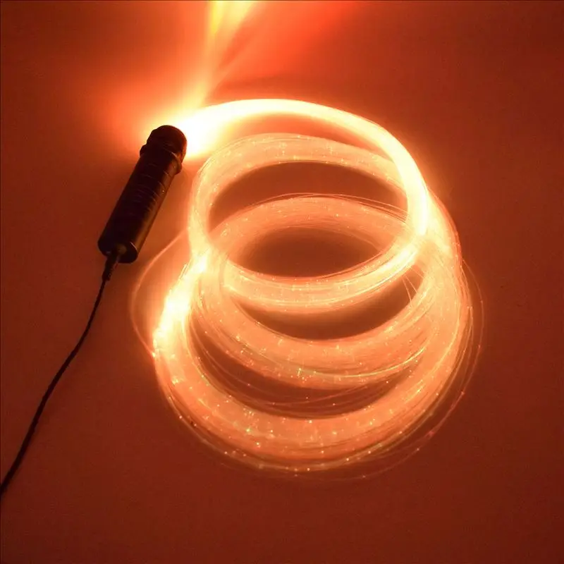 6W RGBW Fiber Optic Light Kit With Sparkle Flash Point PMMA Fiber Optic Cable for Decorate Lighting