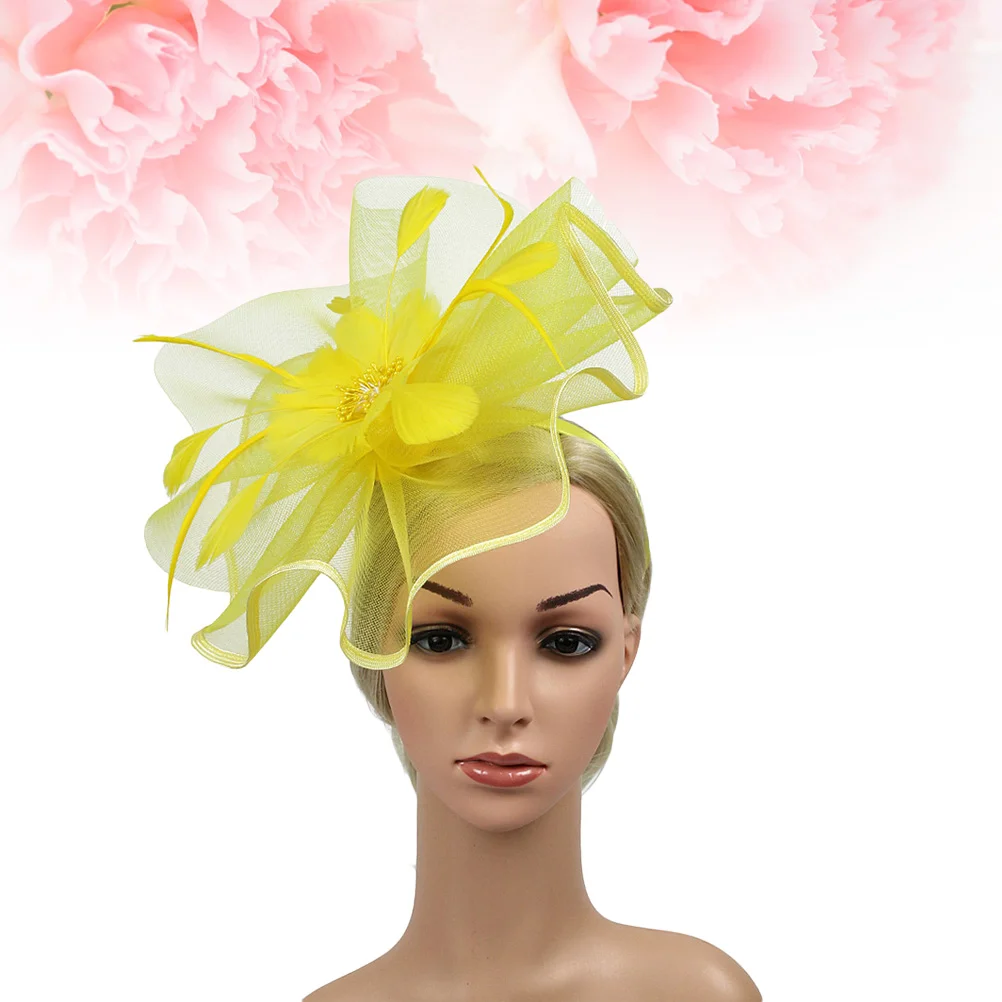

Women Fascinator Hat for Tea Party Headband Flower Mesh Ribbons Hair Clip Hats Wedding Headband Hairpin for Women Ladies,