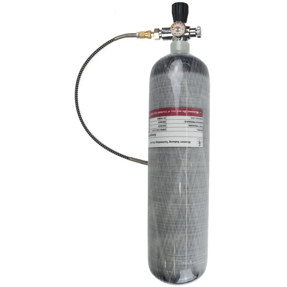 Tuixng 4500PSI 3L Carbon Fiber Gas Cylinder Paintball HPA Air Tank With Valve For Air Gun Rifle Hunting Diving  M18*1.5