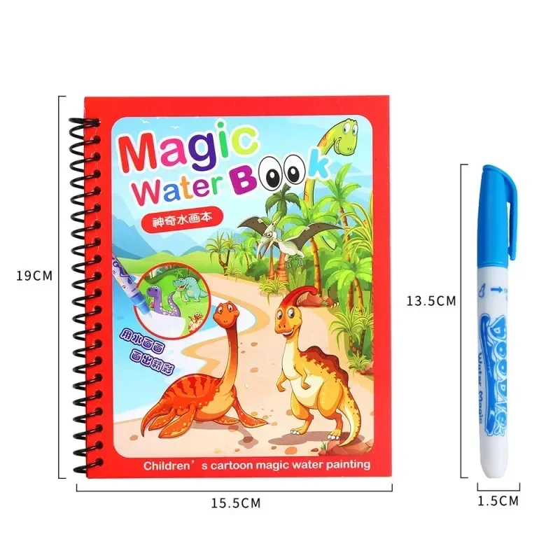 Magic Water Book with Pen Children Drawing Coloring Books for Kids 2 To 4 Years Old Learning  Education Toy Baby Montessori Toys 6