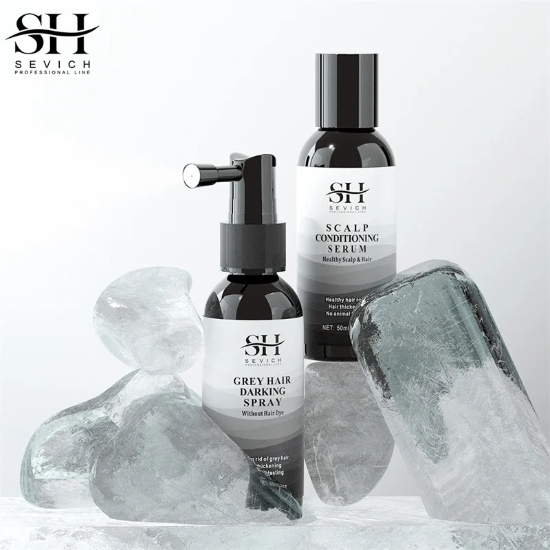 Naturally Gray White Hair Reverse Spray Ginger Repairing Scalp Serum No Irritation Dye Hair Darkening For Cover Gray White