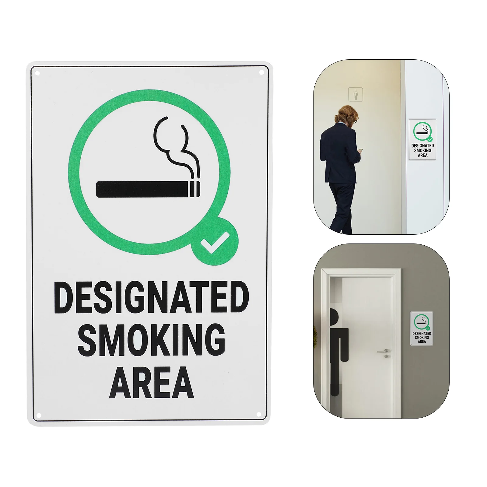 

Iron Smoking Area Board Creative Wall Plate Board Sturdy Wall Smoking Area Indicator Sign