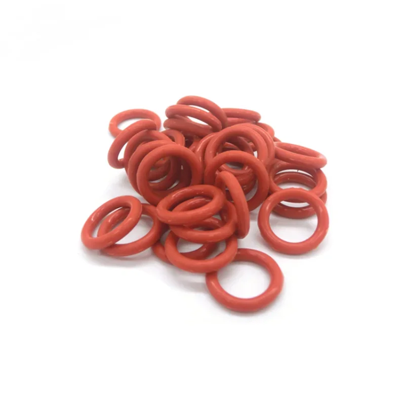 Rubber O Rings 5/10/50pcs Red CS 4mm OD 15-80mm Food Grade Silicon Assortment HVAC Tools