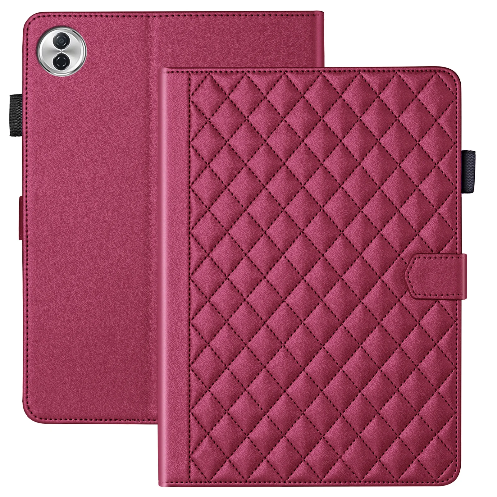 Premium Leather Wallet Stand Case for Tablets - Elegant Book Cover with Adjustable Stand