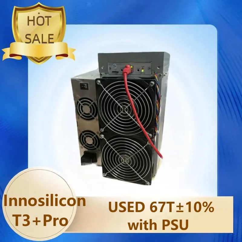 Usato Innosilicon T3 + Pro 67T(± 10%) Asic Btc Bitcoin Miner Mining Machine Hash Garantisce Solo Il 60 °