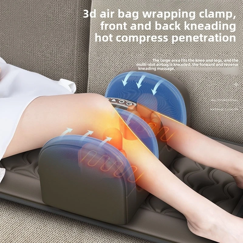 Multifunctional Lumbar Traction Massage Mattress Cushion Full Body Electric Shoulder Neck Waist Back Vibrations Removable Gift 2