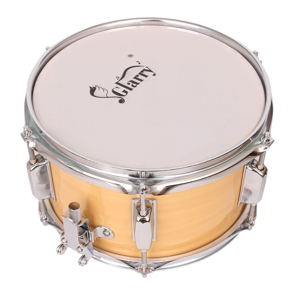 10 x 6" Snare Drum Poplar Wood Drum Percussion Set Wood Color